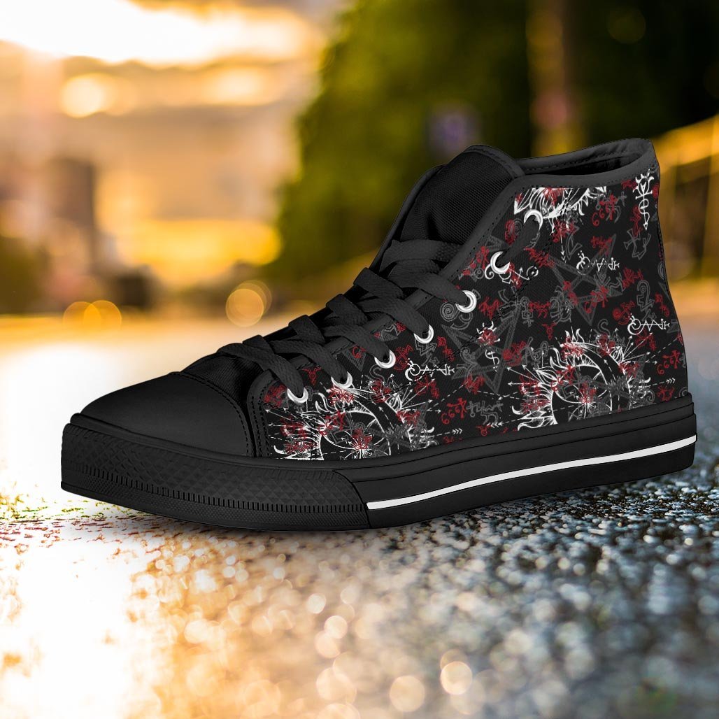Magic Gothic Witch Women's High Top Shoes-grizzshop