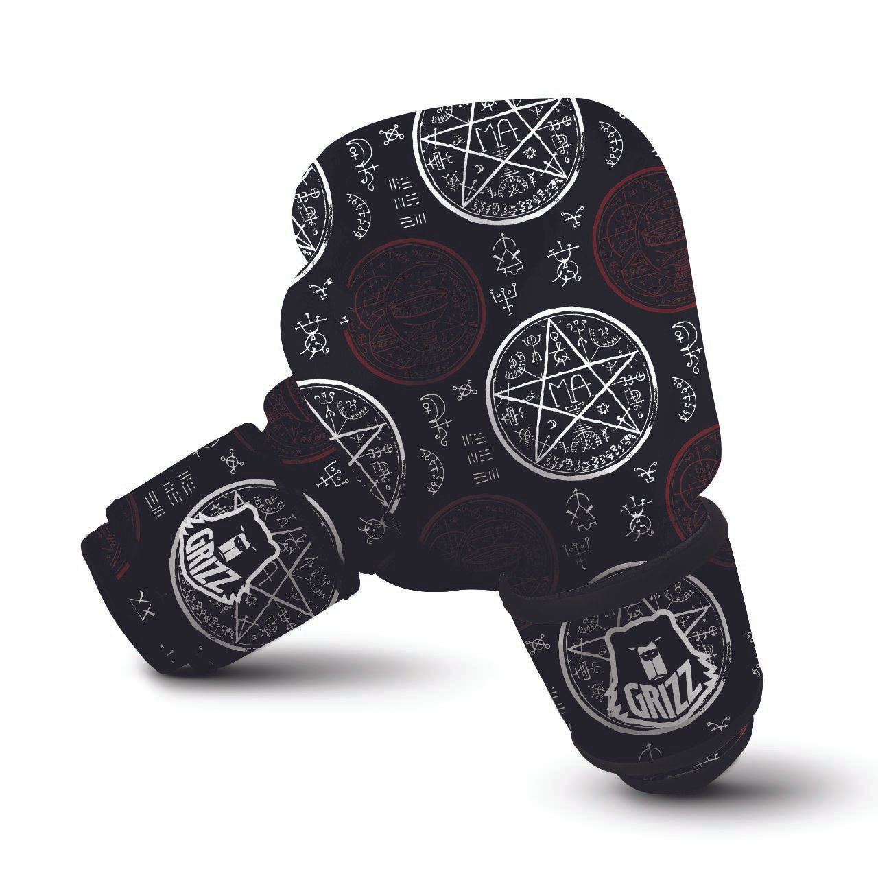 Magic Pentagram Gothic Witch Boxing Gloves-grizzshop
