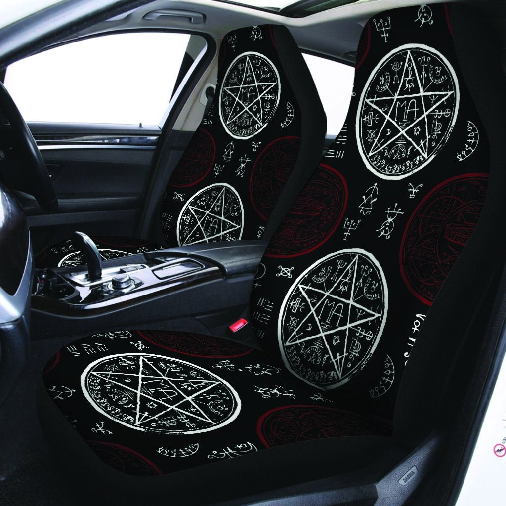 Magic Pentagram Gothic Witch Car Seat Covers-grizzshop