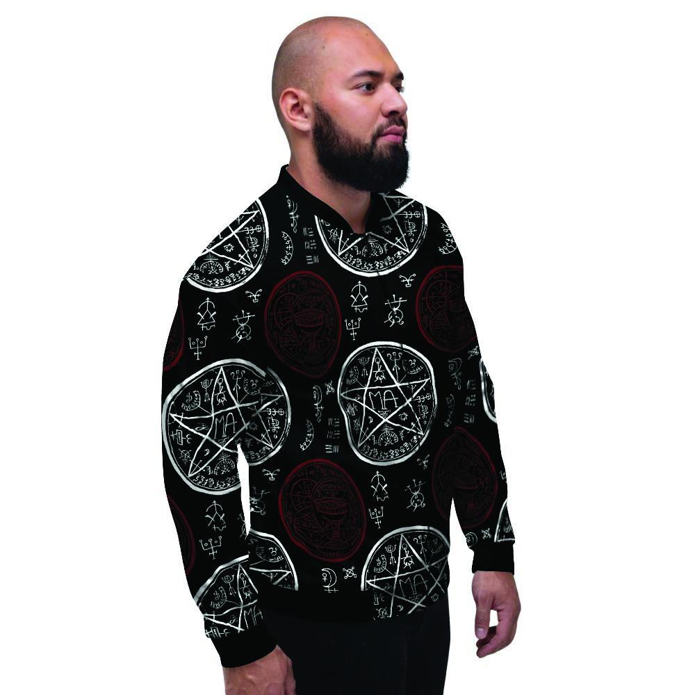 Magic Pentagram Gothic Witch Men's Bomber Jacket-grizzshop