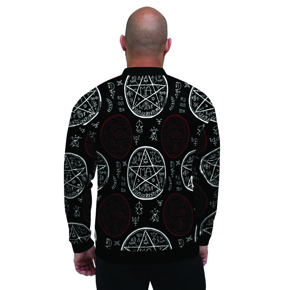 Magic Pentagram Gothic Witch Men's Bomber Jacket-grizzshop
