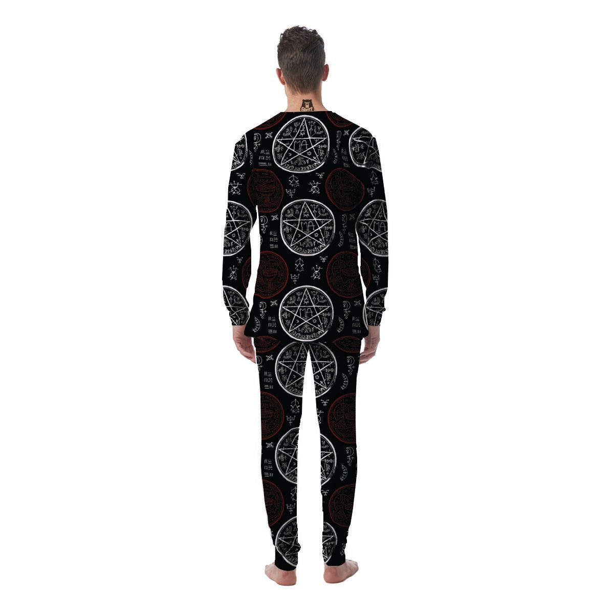 Magic Pentagram Gothic Witch Men's Pajamas-grizzshop