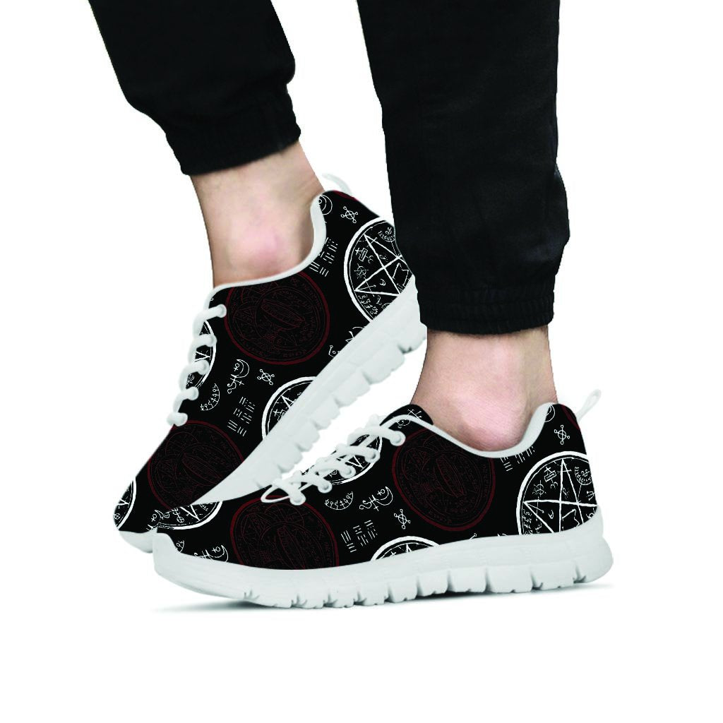Magic Pentagram Gothic Witch Men's Sneakers-grizzshop