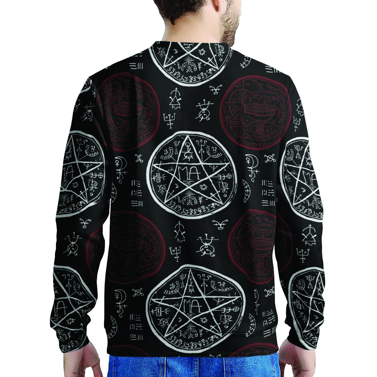 Magic Pentagram Gothic Witch Men's Sweatshirt-grizzshop