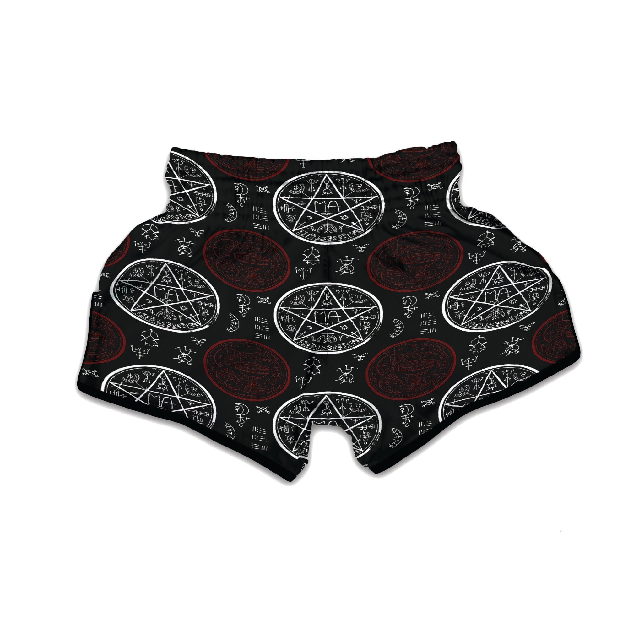 Magic Pentagram Gothic Witch Muay Thai Boxing Shorts-grizzshop
