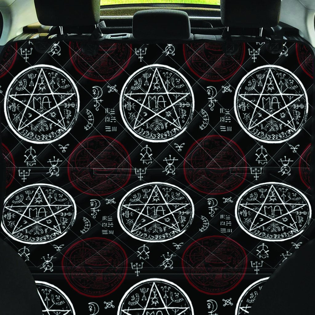 Magic Pentagram Gothic Witch Pet Car Seat Cover-grizzshop