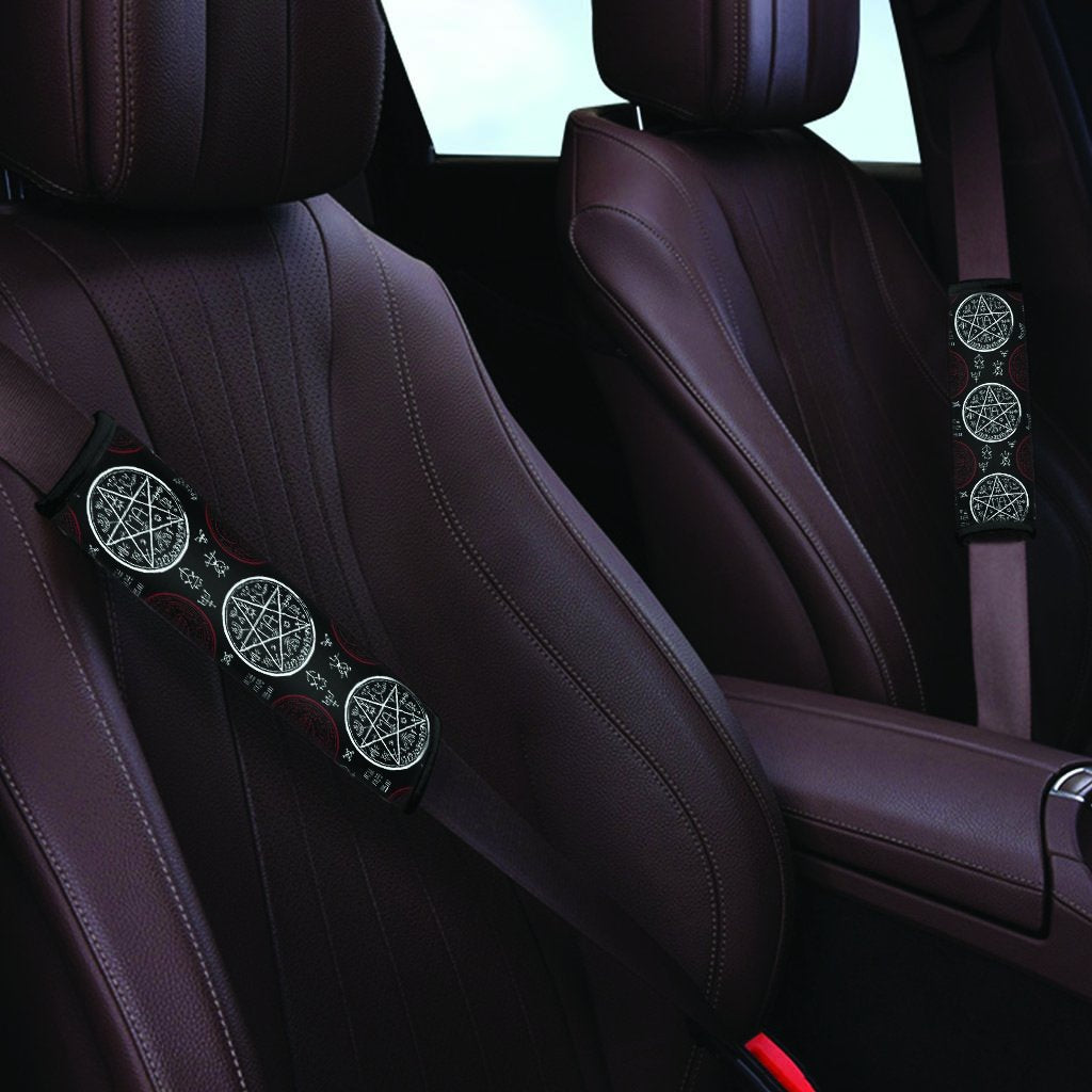 Magic Pentagram Gothic Witch Seat Belt Cover-grizzshop