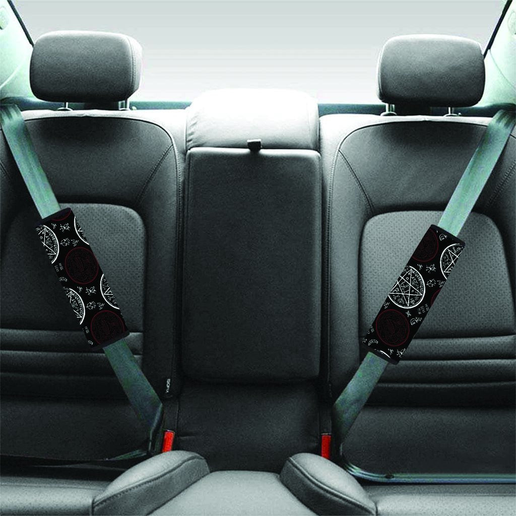 Magic Pentagram Gothic Witch Seat Belt Cover-grizzshop