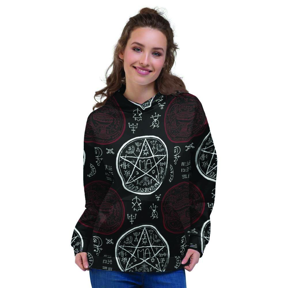 Magic Pentagram Gothic Witch Women's Hoodie-grizzshop