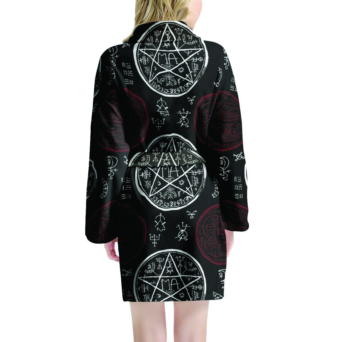Magic Pentagram Gothic Witch Women's Robe-grizzshop
