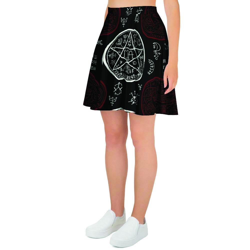 Magic Pentagram Gothic Witch Women's Skirt-grizzshop