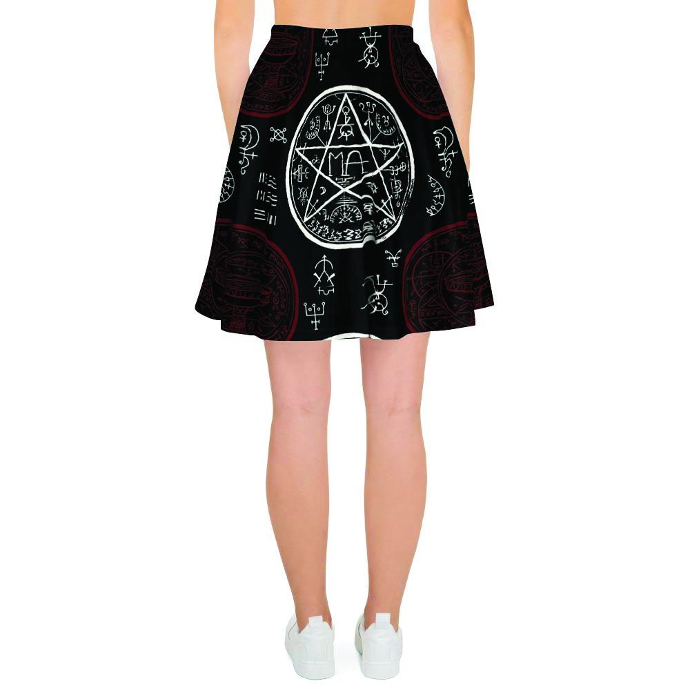 Magic Pentagram Gothic Witch Women's Skirt-grizzshop