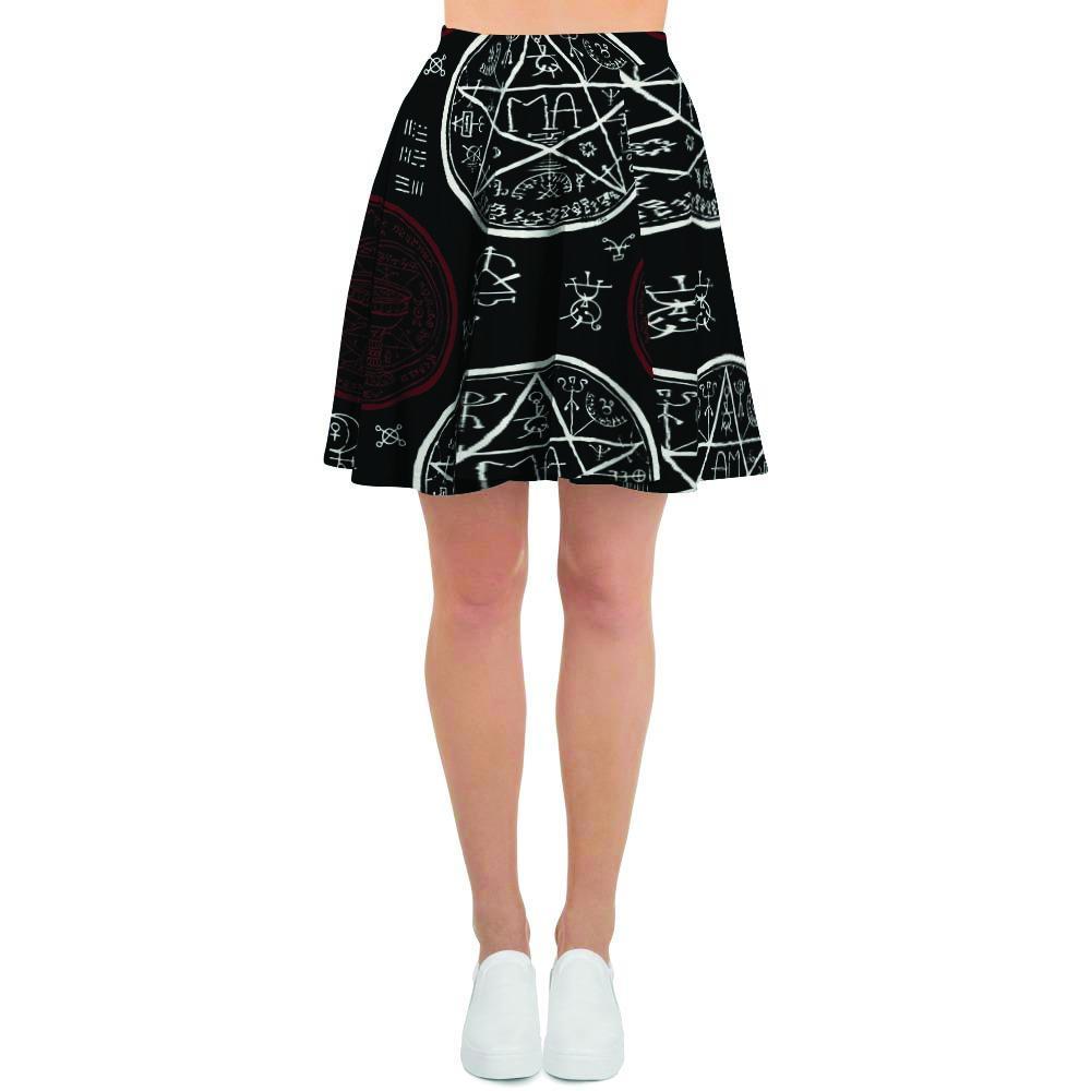 Magic Pentagram Gothic Witch Women's Skirt-grizzshop
