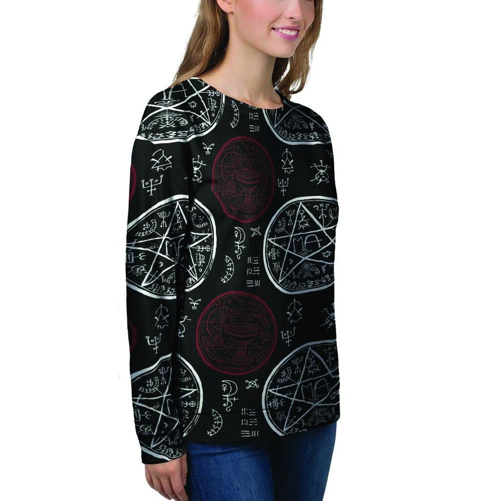 Magic Pentagram Gothic Witch Women's Sweatshirt-grizzshop