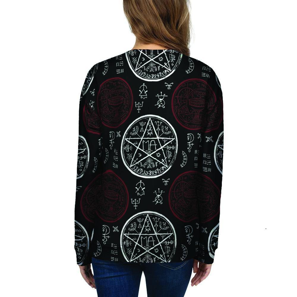 Magic Pentagram Gothic Witch Women's Sweatshirt-grizzshop