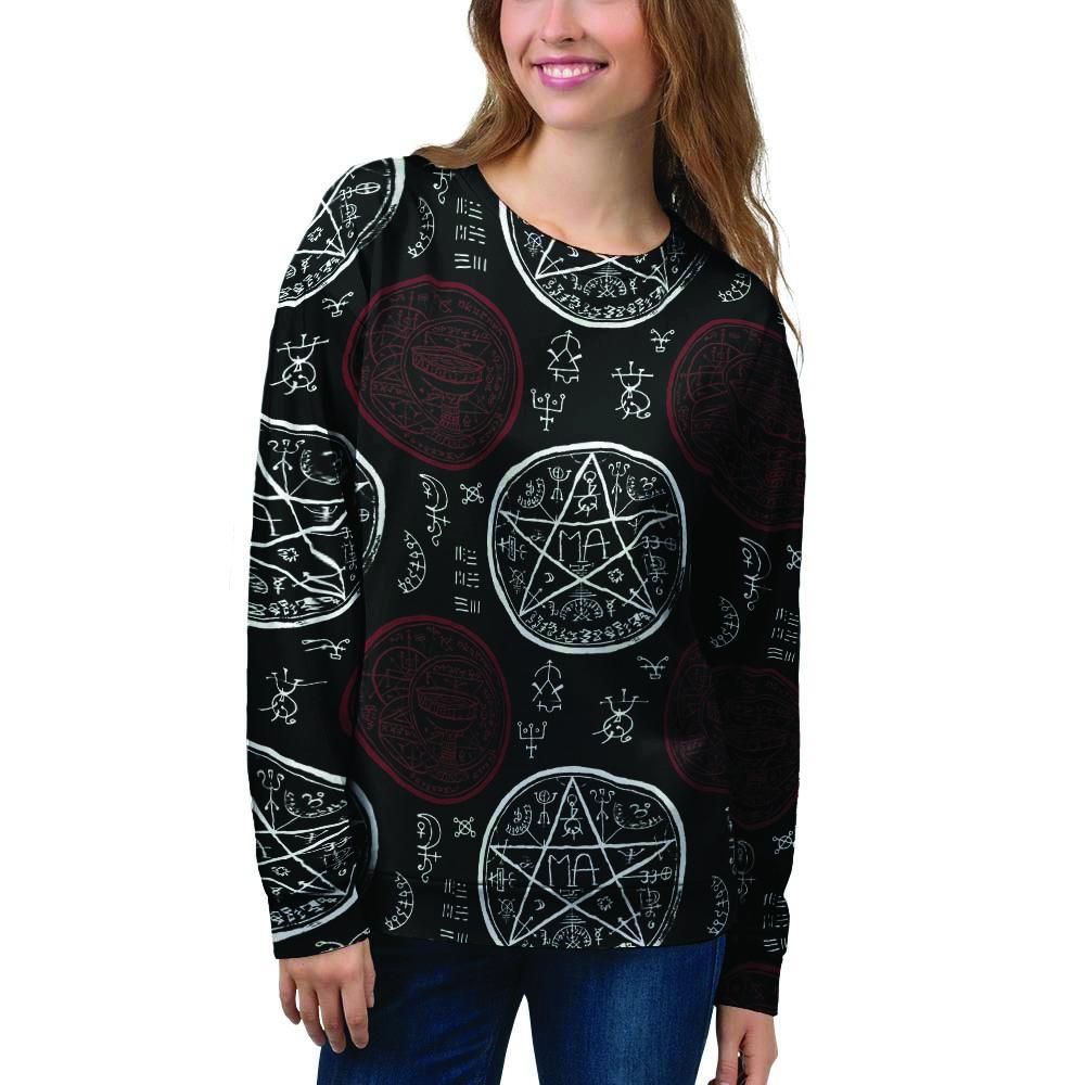 Magic Pentagram Gothic Witch Women's Sweatshirt-grizzshop