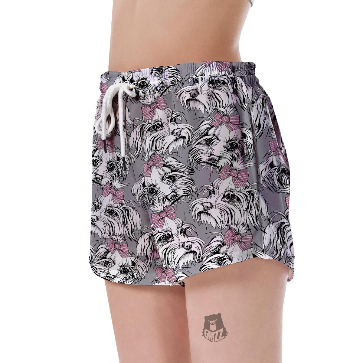 Maltese Puppy Dog Pattern Print Women's Shorts-grizzshop
