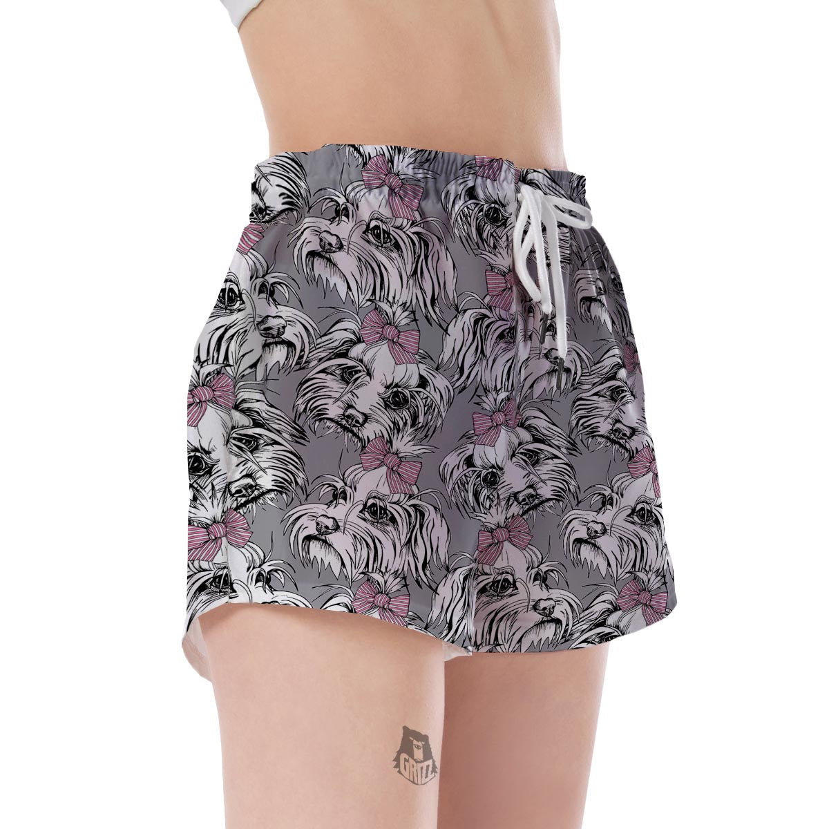 Maltese Puppy Dog Pattern Print Women's Shorts-grizzshop