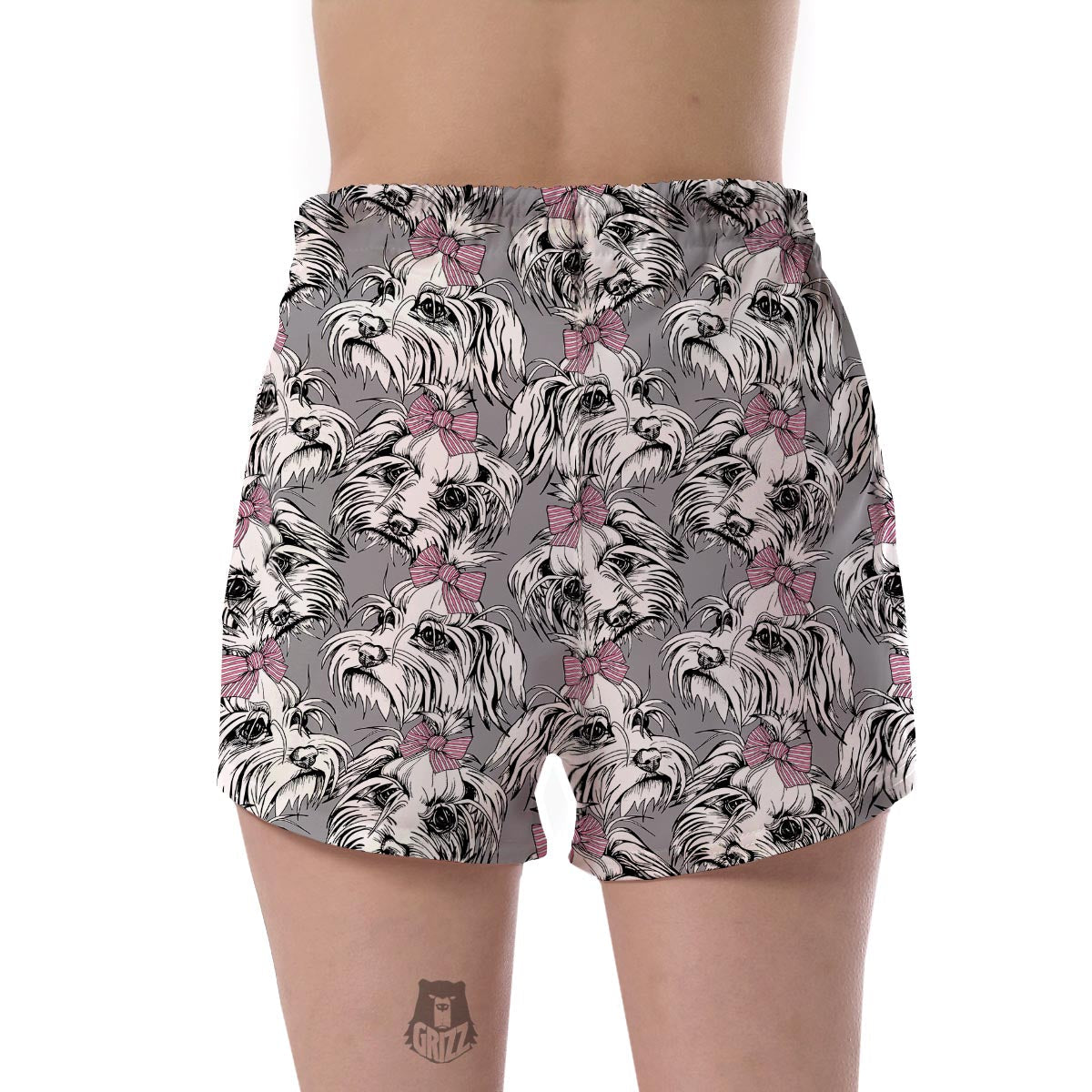 Maltese Puppy Dog Pattern Print Women's Shorts-grizzshop