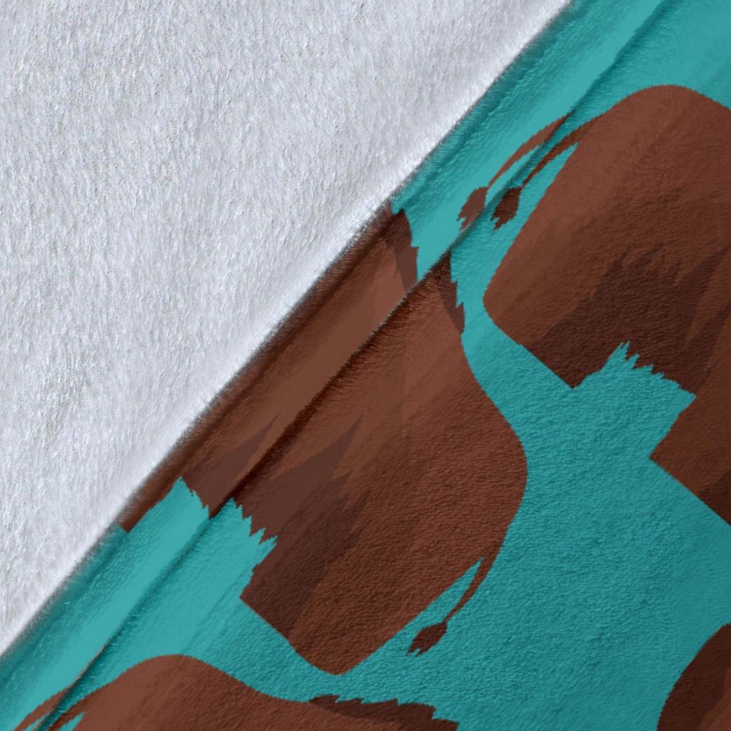 Mammoth Blue Pattern Print Blanket-grizzshop