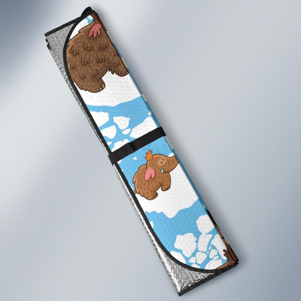 Mammoth Ice Age Pattern Print Car Sun Shade-grizzshop