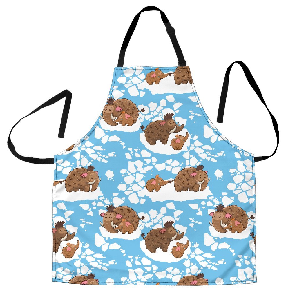 Mammoth Ice Age Pattern Print Women's Apron-grizzshop