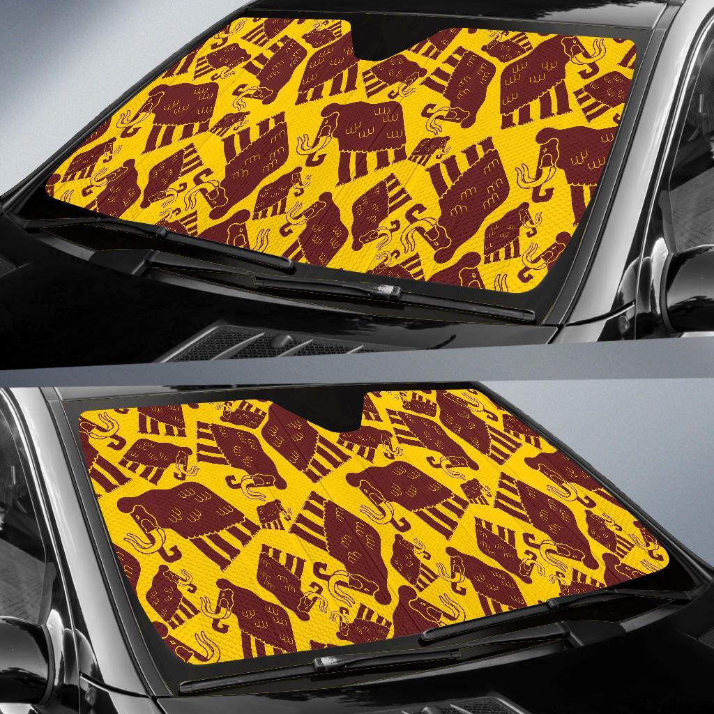 Mammoth Pattern Print Car Sun Shade-grizzshop