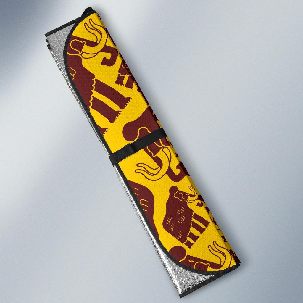 Mammoth Pattern Print Car Sun Shade-grizzshop