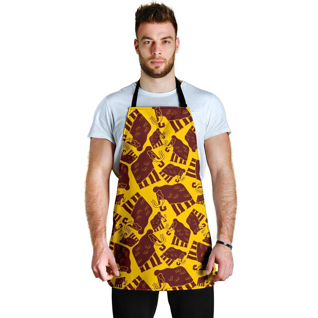 Mammoth Pattern Print Men's Apron-grizzshop