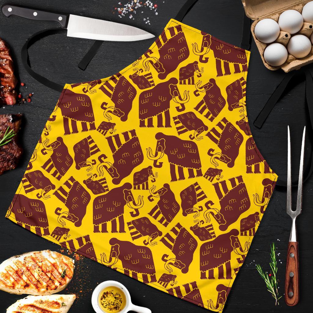 Mammoth Pattern Print Men's Apron-grizzshop