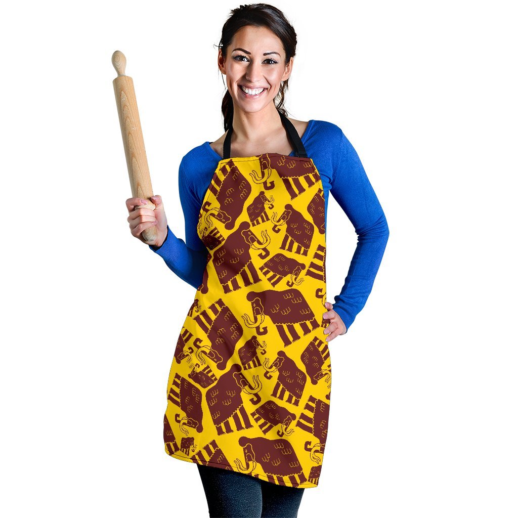 Mammoth Pattern Print Women's Apron-grizzshop