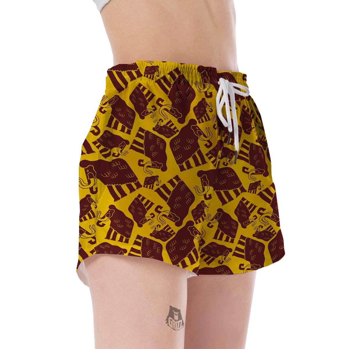Mammoth Pattern Print Women's Shorts-grizzshop