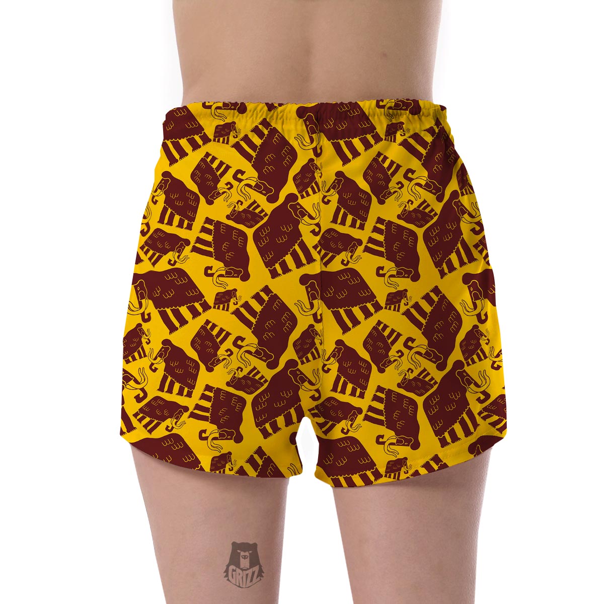 Mammoth Pattern Print Women's Shorts-grizzshop