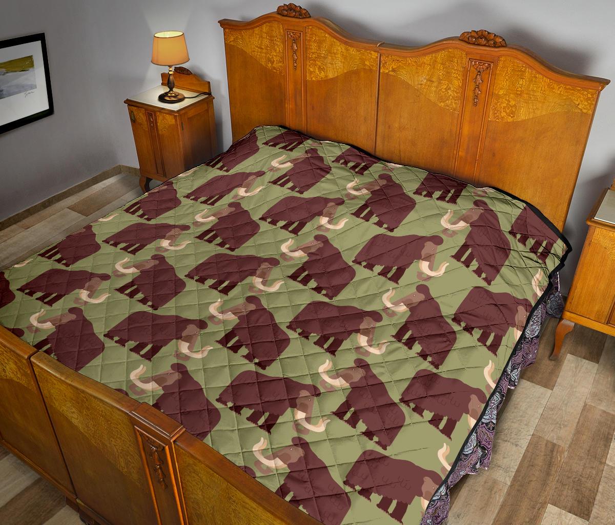 Mammoth Print Pattern Quilt-grizzshop