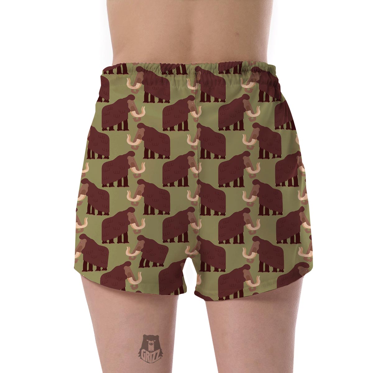 Mammoth Print Pattern Women's Shorts-grizzshop