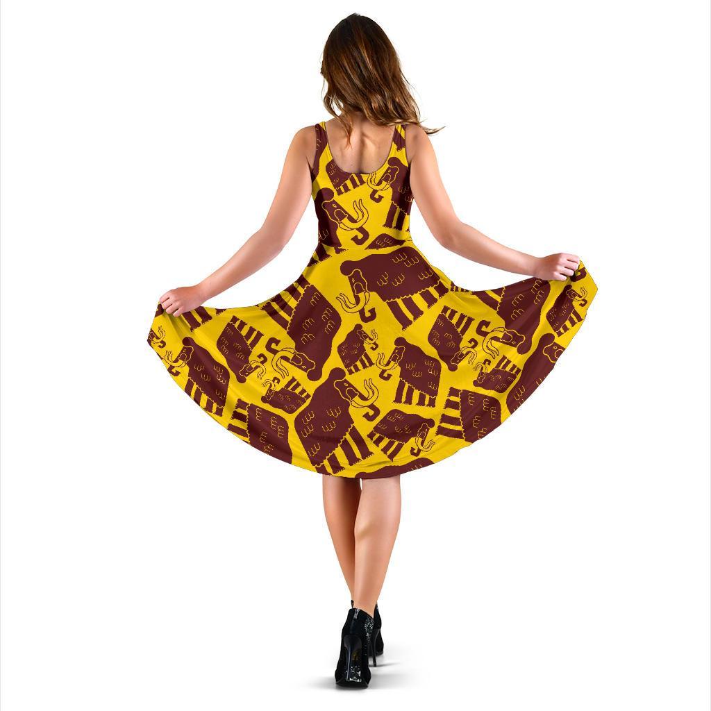Mammoth Pattern Print Dress-grizzshop