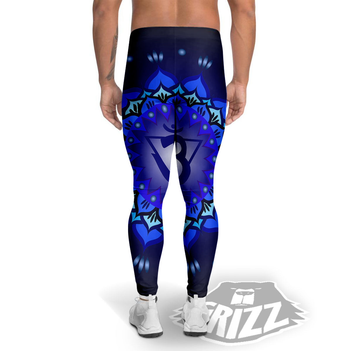 Mandala Ajna Chakra Print Men's Leggings-grizzshop