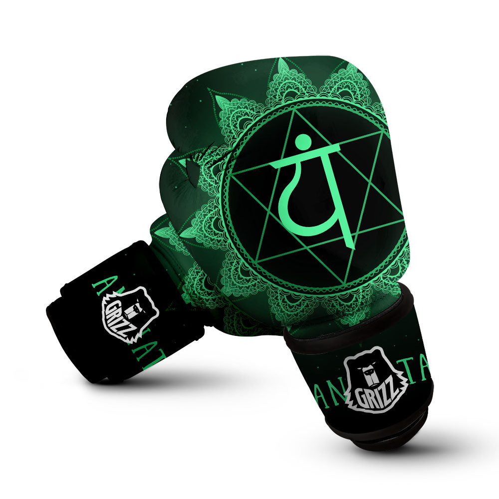 Mandala Anahata Chakra Print Boxing Gloves-grizzshop