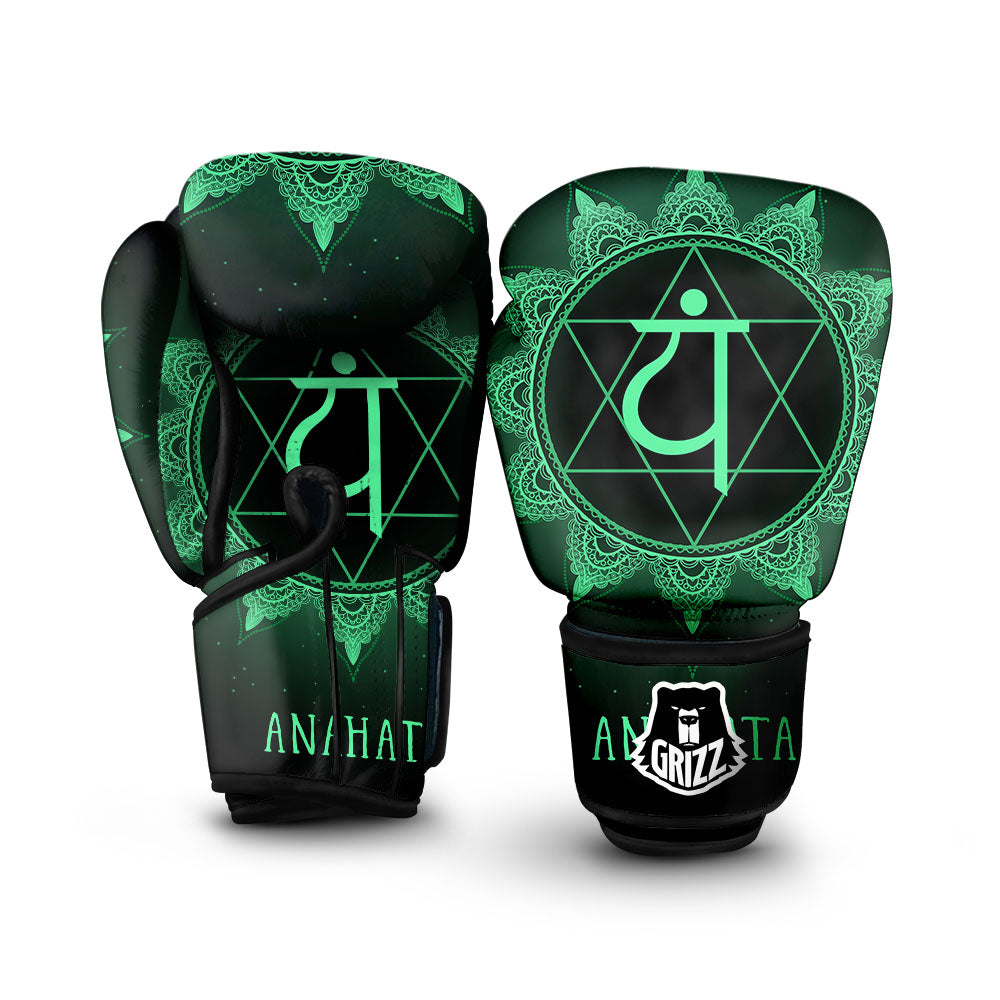 Mandala Anahata Chakra Print Boxing Gloves-grizzshop