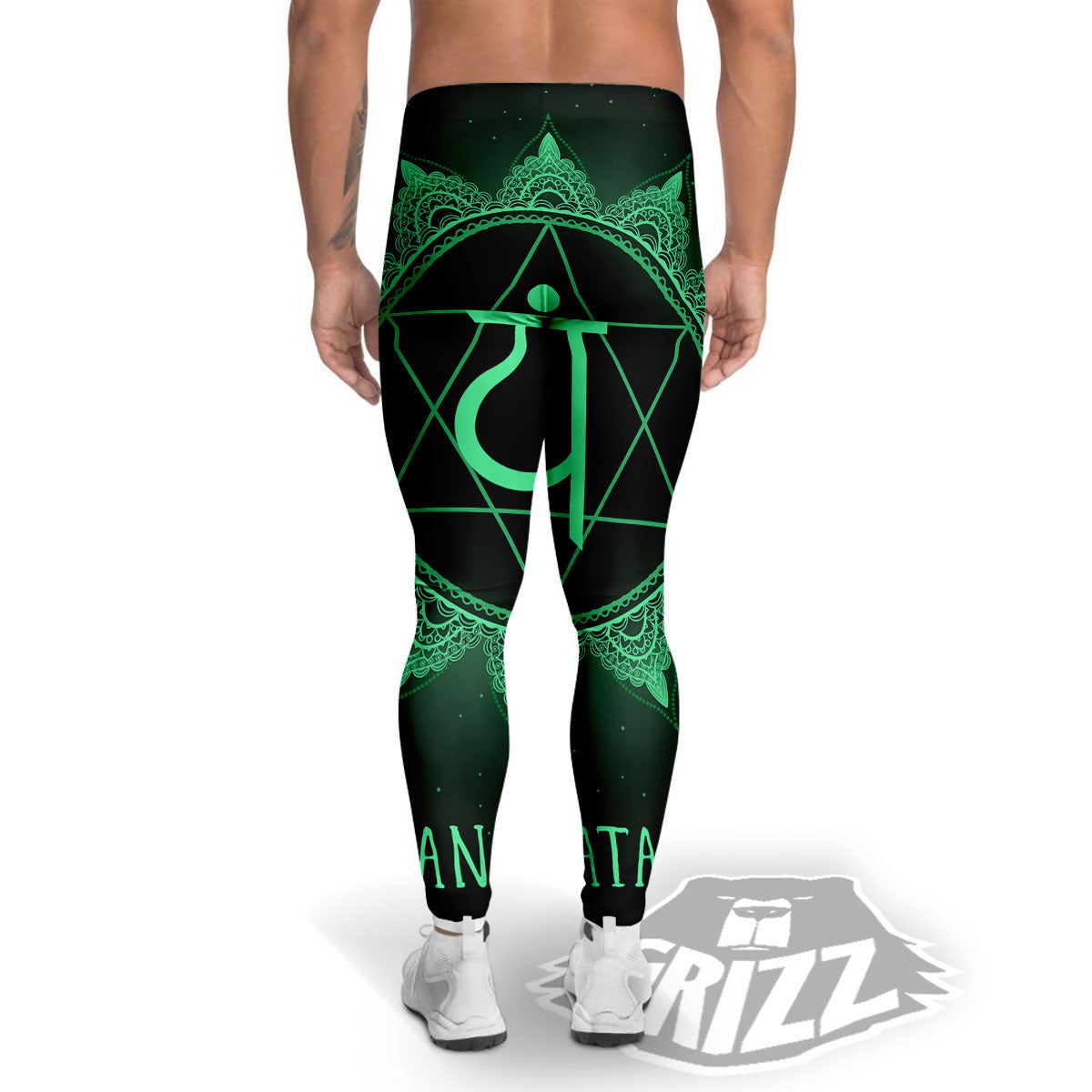 Mandala Anahata Chakra Print Men's Leggings-grizzshop