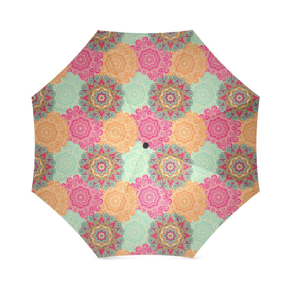 Mandala Bohemian Boho Pattern Print Foldable Umbrella-grizzshop