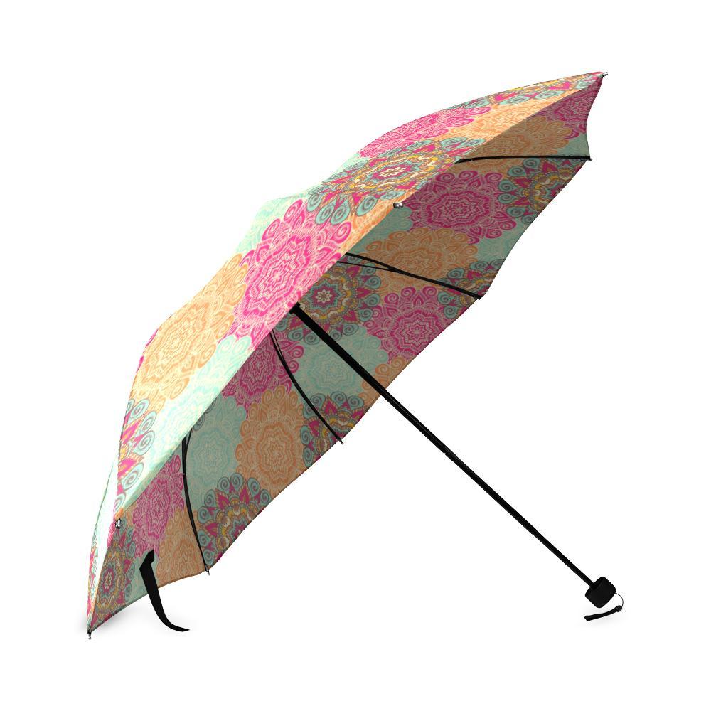 Mandala Bohemian Boho Pattern Print Foldable Umbrella-grizzshop
