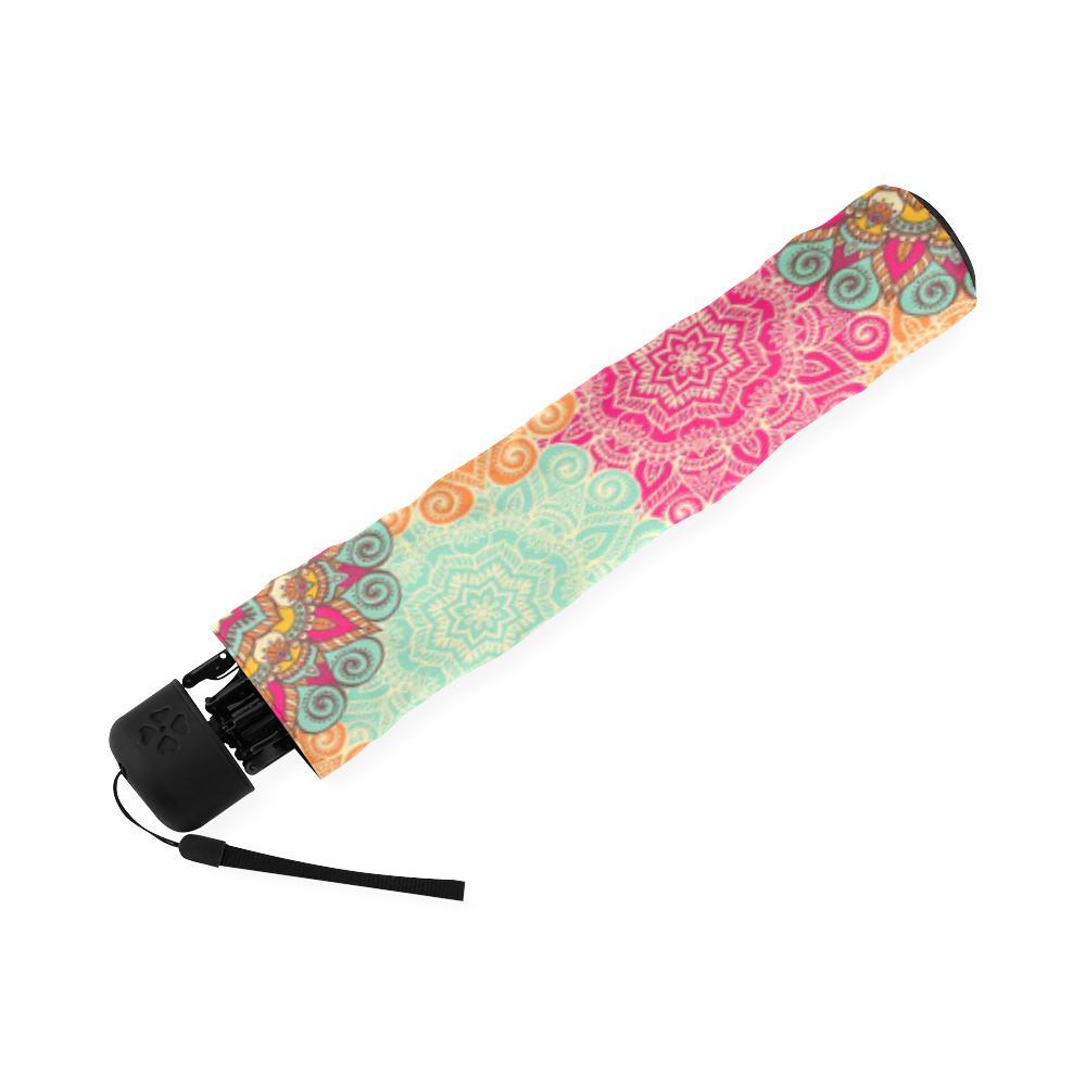 Mandala Bohemian Boho Pattern Print Foldable Umbrella-grizzshop