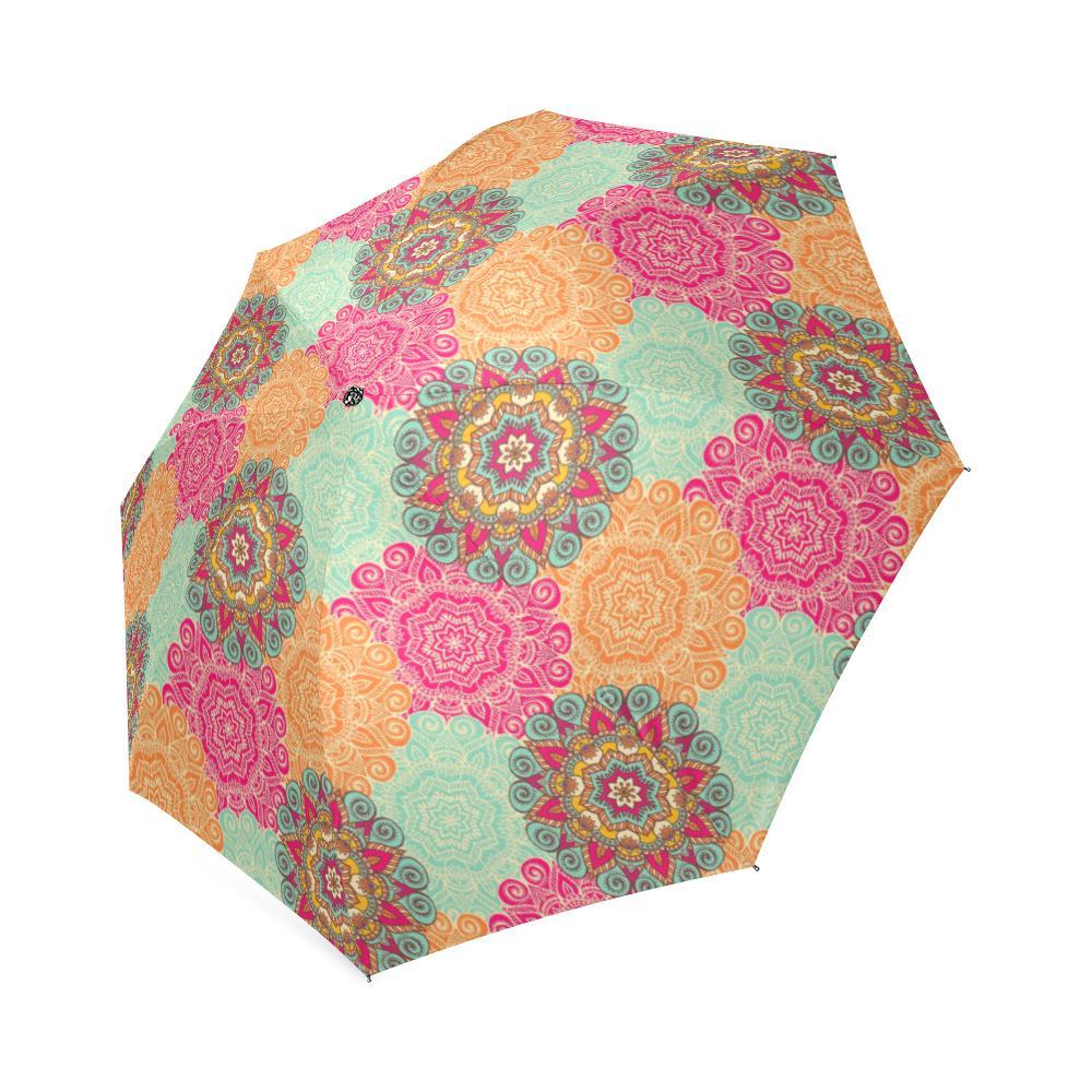 Mandala Bohemian Boho Pattern Print Foldable Umbrella-grizzshop