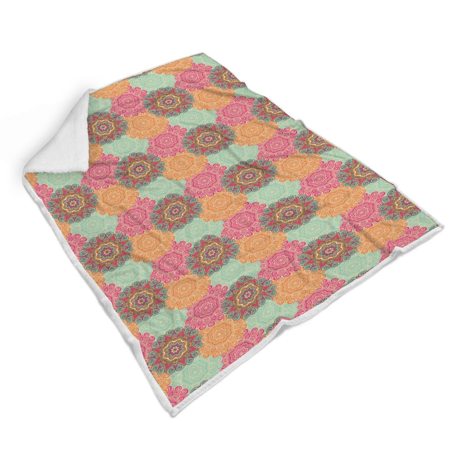 Mandala Bohemian Boho Pattern Print Throw Blanket-grizzshop