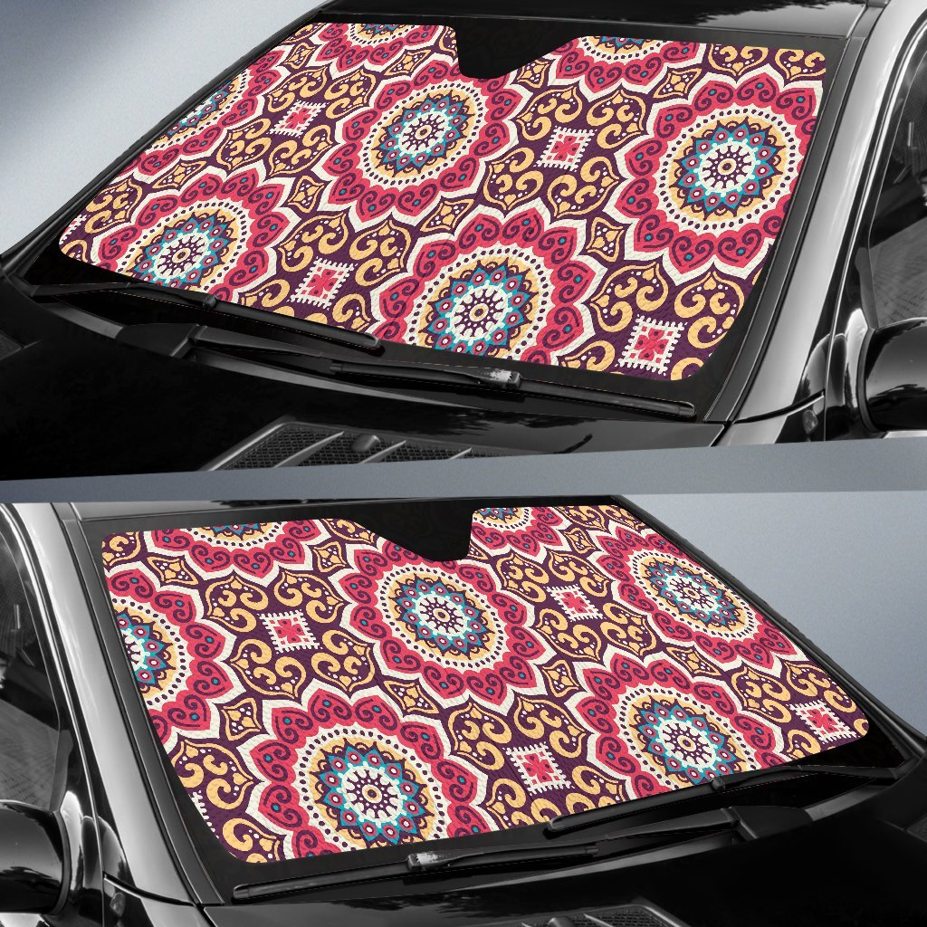 Mandala Boho Bohemian Pattern Print Car Sun Shade-grizzshop