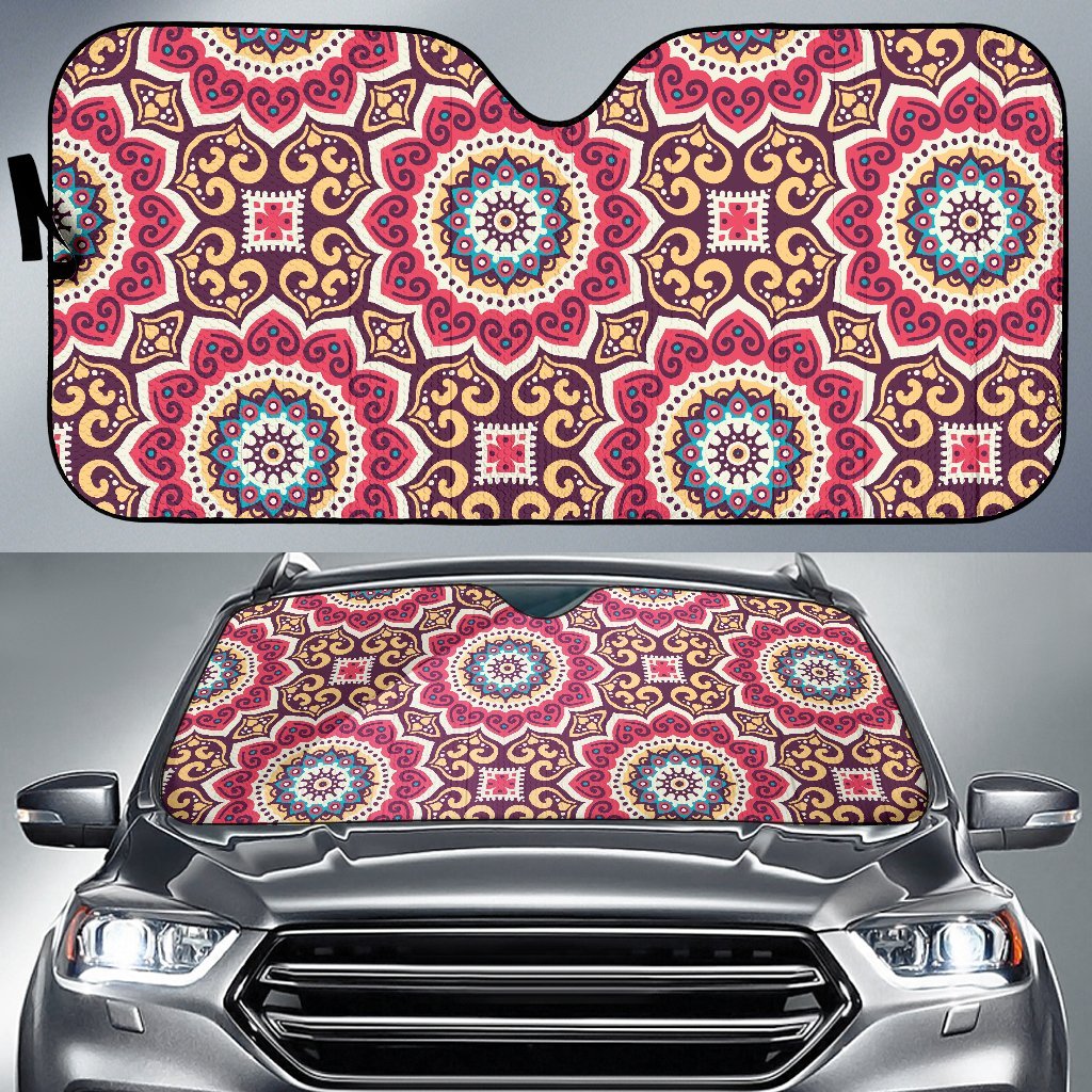 Mandala Boho Bohemian Pattern Print Car Sun Shade-grizzshop