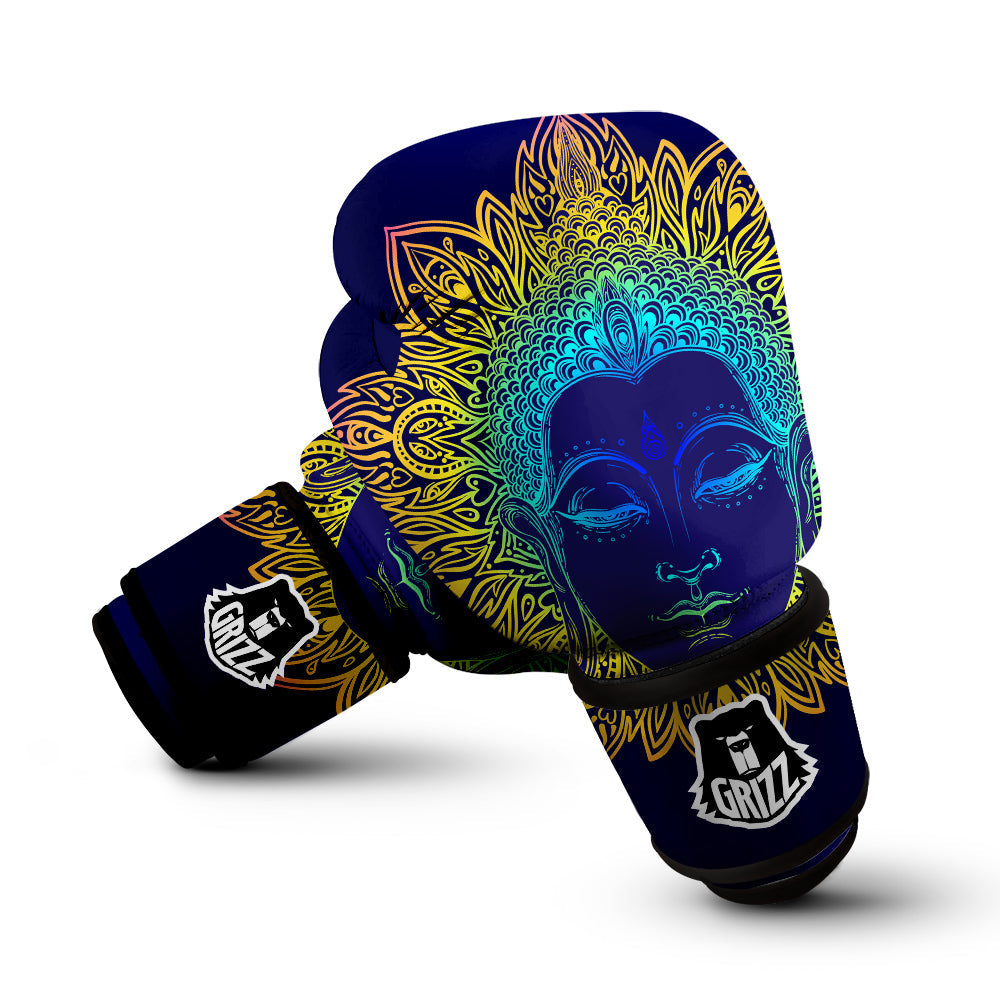 Mandala Buddha Colorful Print Boxing Gloves-grizzshop