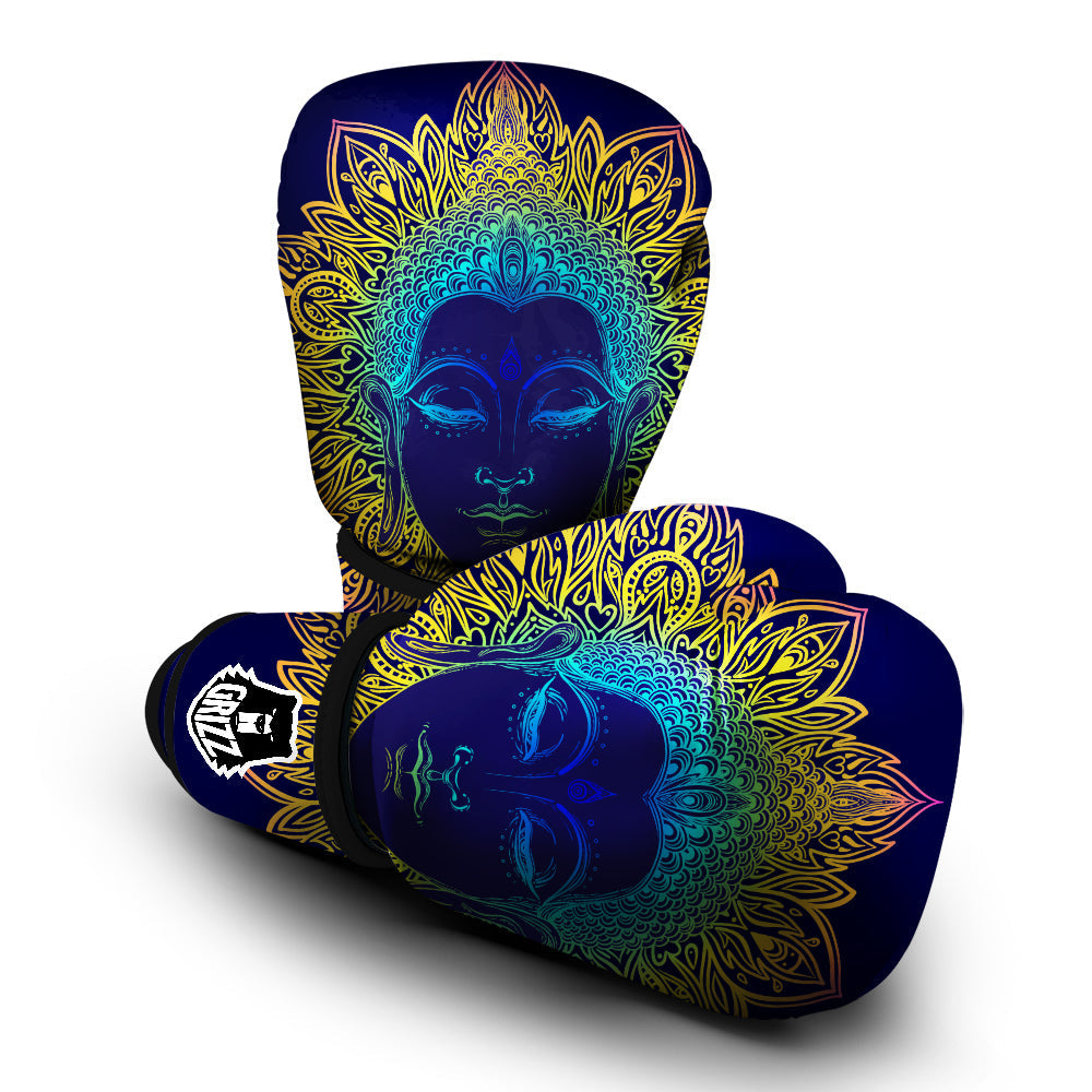 Mandala Buddha Colorful Print Boxing Gloves-grizzshop