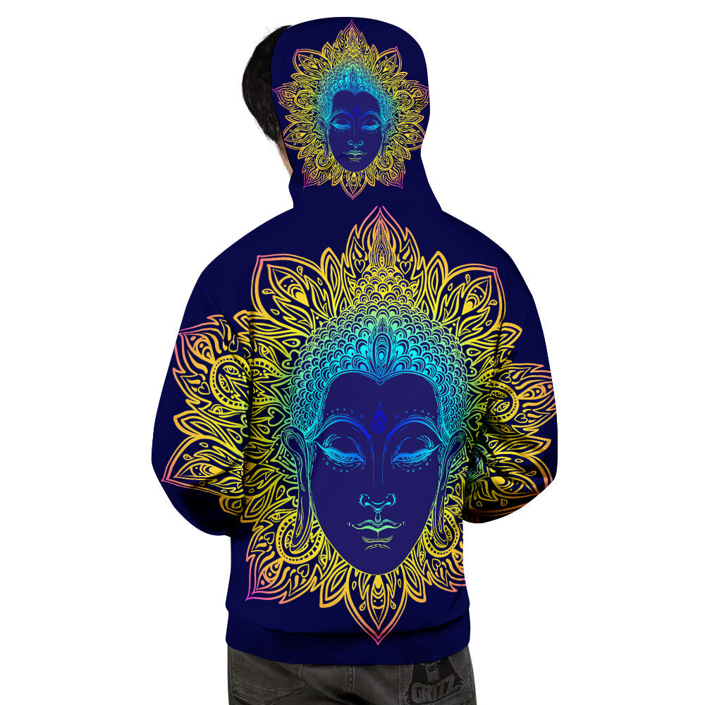 Mandala Buddha Colorful Print Men's Hoodie-grizzshop